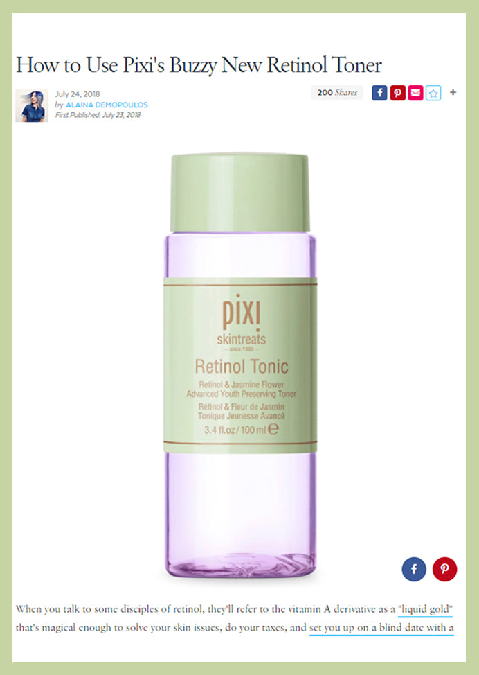 Pop Sugar How to Use Pixi's Buzzy New Retinol Toner