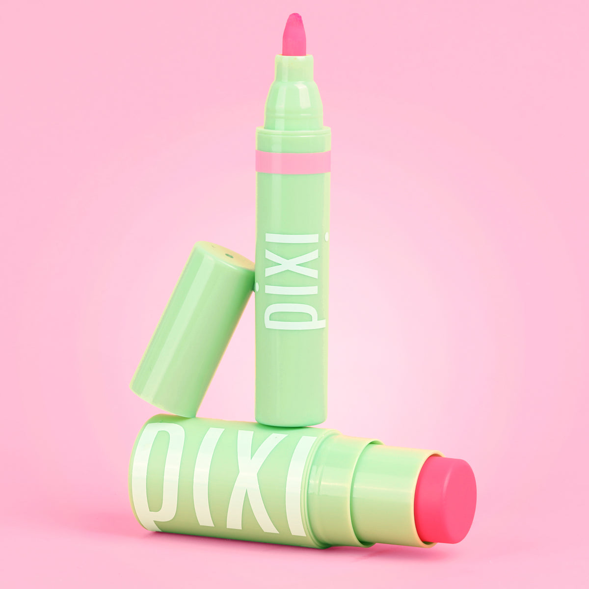 Everyday Glow Duo featuring LipBlush and +Hydra LipTreat on a pink background -